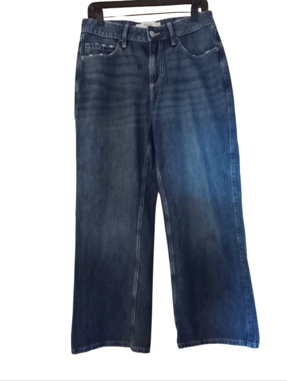 Hollister Midrise Baggy Denim Jeans Y2K Boho Size 6 /28s